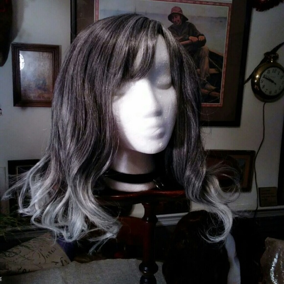 Accessories Salt Pepper To Silver Ends Ombre Thick Wig Poshmark